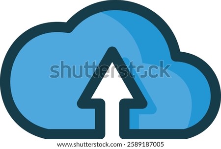 Cloud Upload Icon adobe illustrator