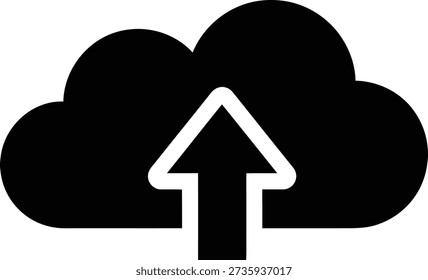 Cloud upload icon with arrow
