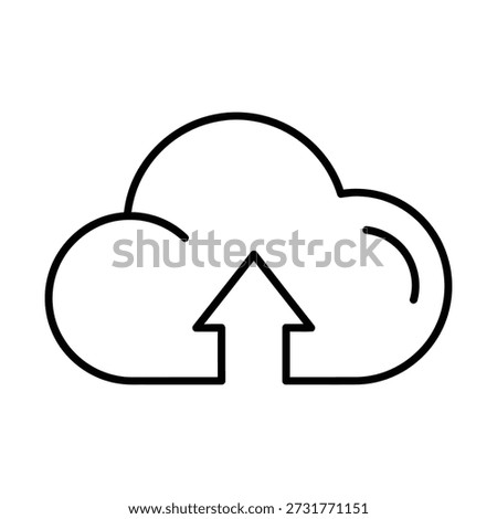 Cloud upload icon with arrow pointing up on white background cloud, upload, download, data, storage