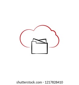 Cloud upload icon. Element of multi color cloud technology icon for mobile concept and web apps. Detailed Cloud upload icon can be used for web and mobile