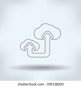 cloud upload icon eps10