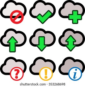 cloud upload icon eps10