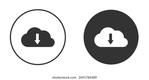 Ícone de carregamento de nuvem. sinal plano preenchido para conceito móvel. Gráficos vetoriais