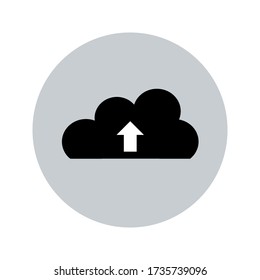 Cloud upload icon with flat design can you use for your business