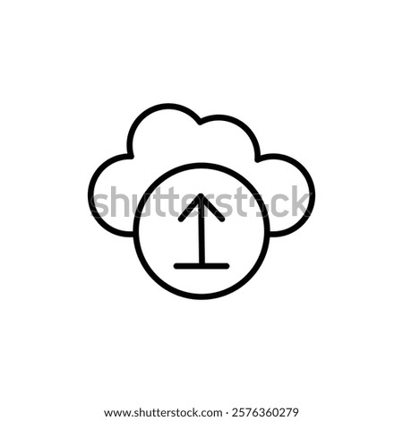 Cloud upload icon Flat fill set collection