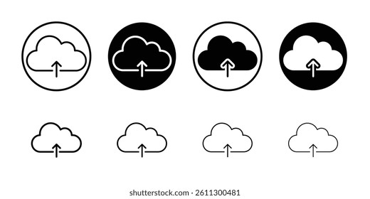 cloud upload icon Flat illustration sign