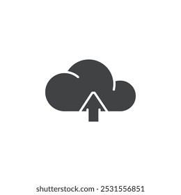 Cloud upload icon flat and simple set design