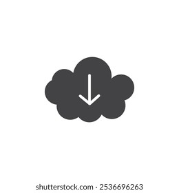 Ícone de upload na nuvem Conjunto de estrutura de tópicos simples plana