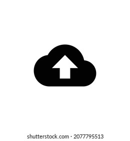 Icono de carga de nube. Diseño de estilo plano aislado en un fondo blanco. Ilustración del vector