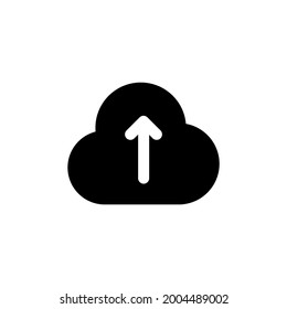 cloud upload icon glyph style and  Vector illustration isolated on a white background. Premium quality for mobile apps, user interface, presentation, and website. pixel perfect icon