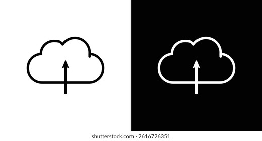 Cloud upload icon icons and symbol set. trendy illustration