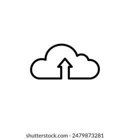 Cloud Upload Icon Ideal for Online Storage and Backup