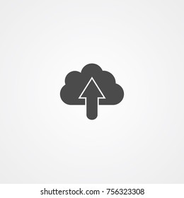 Cloud upload icon illustration isolated vector