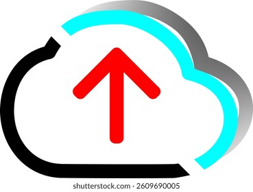 The cloud upload icon indicates that the file on the cloud will be uploaded.