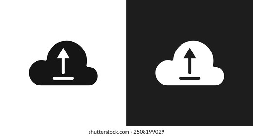 Cloud upload icon logo set vector