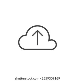 Cloud upload icon Logo symbol outline set