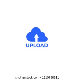 cloud upload icon logo for website and technology