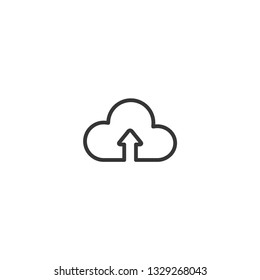 cloud upload icon on a white background