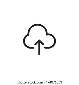 Cloud upload icon, pictogram