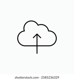 Cloud upload icon. simple vector icon
