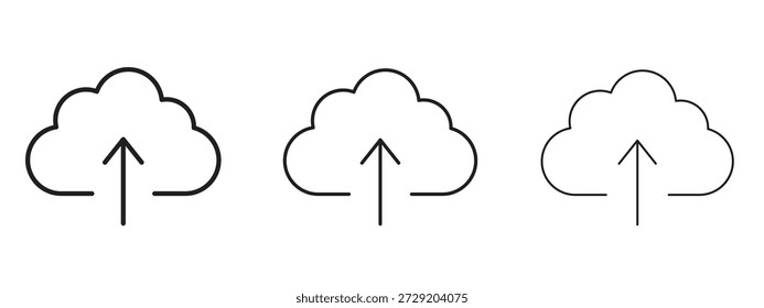 Símbolo de icono de Cargar en la nube para Info Graphic, Elementos de diseño y Sitios web