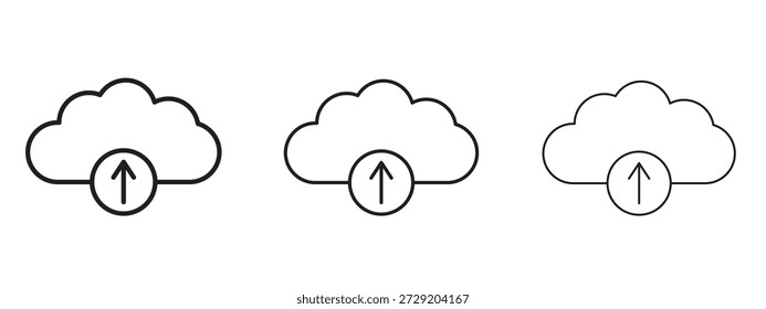 Símbolo de icono de Cargar en la nube para Info Graphic, Elementos de diseño y Sitios web