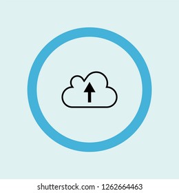 cloud upload icon symbol. Premium quality isolated cloud upload vector icon in trendy style. cloud upload element.
