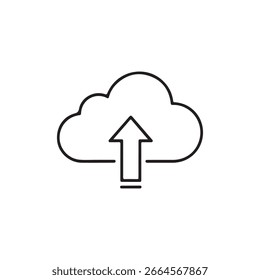 Cloud upload icon symbolizing data transfer and storage