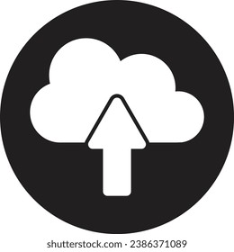 Cloud upload icon in trendy style . Upload on cloud icon vector