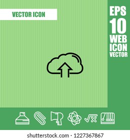 cloud upload icon vector