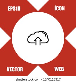 cloud upload icon vector