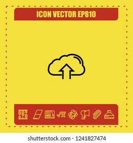 cloud upload icon vector