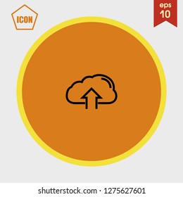 cloud upload icon vector