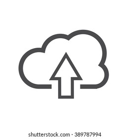 Cloud upload icon. Vector