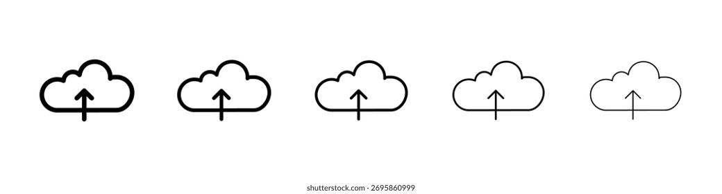 Cloud upload icon Vector Art Illustration