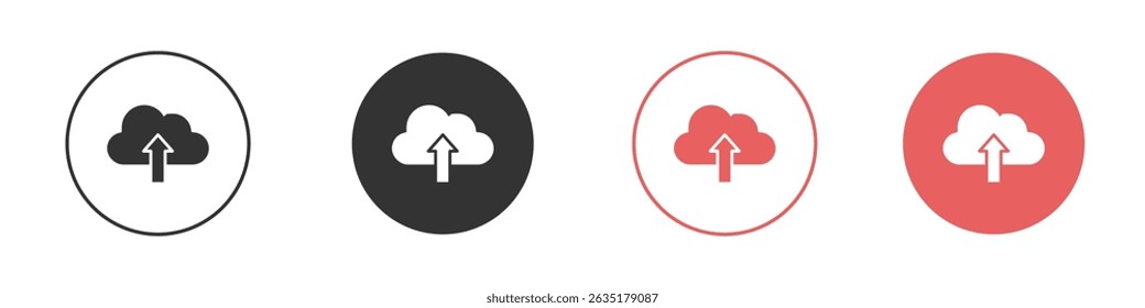 Cloud upload icon vector design template simple and clean style