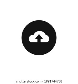 Cloud upload icon.  Vector illustration for graphic design, Web, UI, app.