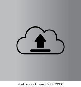 Cloud upload icon, vector illustration