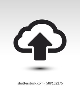 Cloud Upload Icon Vector Illustration. Cloud computing data storage Icon.