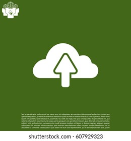 cloud upload icon. vector illustration