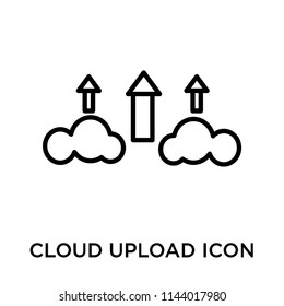 Cloud upload icon vector isolated on white background for your web and mobile app design, Cloud upload logo concept