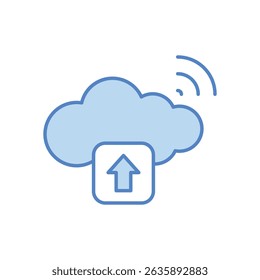 Cloud Upload Icon vector stock illustration