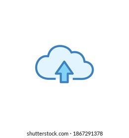Cloud Upload icon vector, upload symbol 