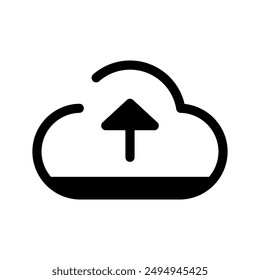 Cloud Upload Icon Vector Symbol Design Illustration