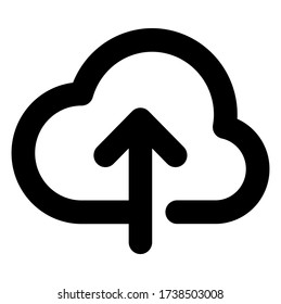 Cloud Upload icon vector for web and app