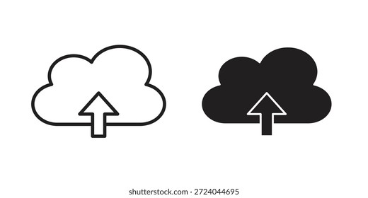Logo-Design für Cloud-Upload-Symbole, Piktogramm-Symbole