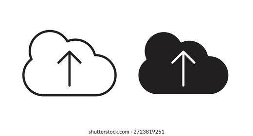 Symbole für den Cloud-Upload Symbol, Logo-Illustration. Symbolkonzept für das Webdesign