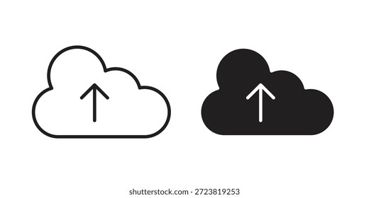 Symbole für den Cloud-Upload Symbol, Logo-Illustration. Symbolkonzept für das Webdesign