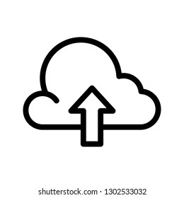 cloud upload line icon