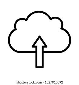 cloud upload line icon 